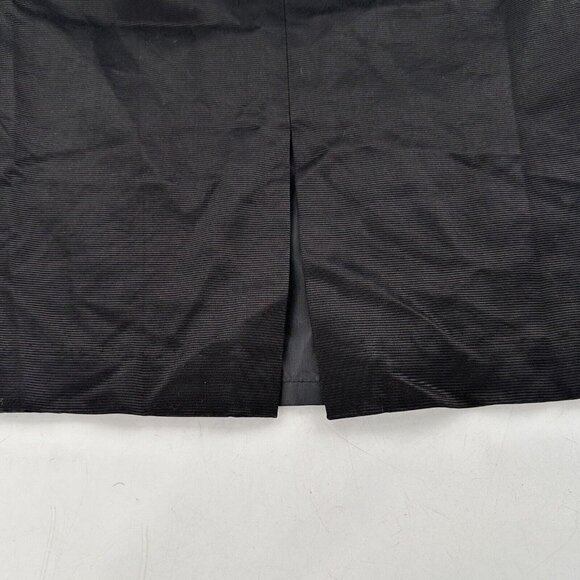 Talbots Black Knee-Length Straight Skirt Italian Fabric Size 10 Back Vent Preppy - Picture 9 of 12